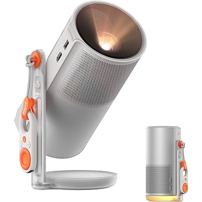 XGIMI 2025 New Launch MoGo 4 Portable DLP Projector, 1080P FHD, 450 ISO Lumens, Google TV with Licensed Netflix, 2.5Hr Battery, 360°Adjustable Stand, 2×6W Harman Kardon Speakers, Sunset Filter